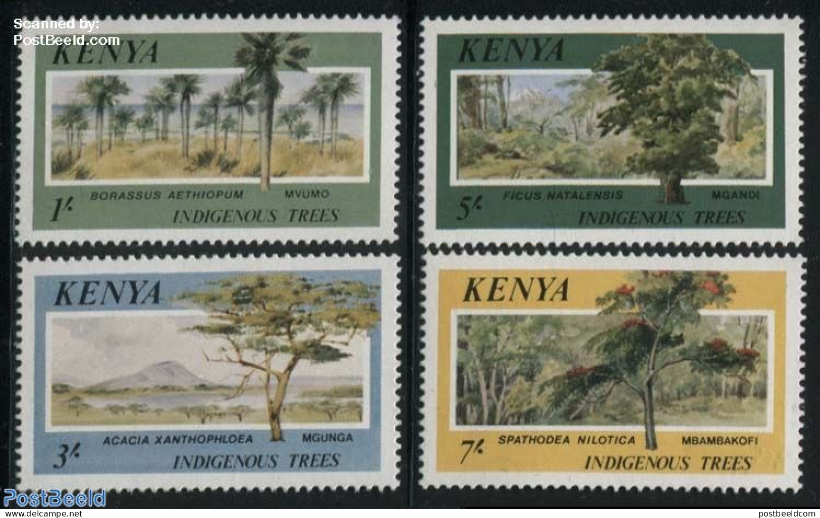 Kenia 1986 Trees 4v, Mint NH, Nature - Trees & Forests - Rotary, Lions Club