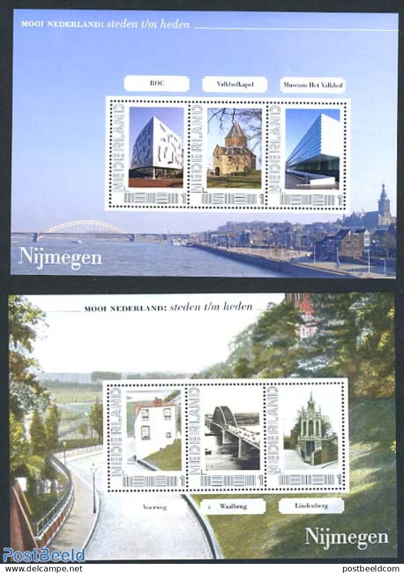 Netherlands - Personal Stamps TNT/PNL 2011 Beautiful Netherlands, Nijmegen 2 S/s, Mint NH, Art - Bridges And Tunnels -.. - Brücken