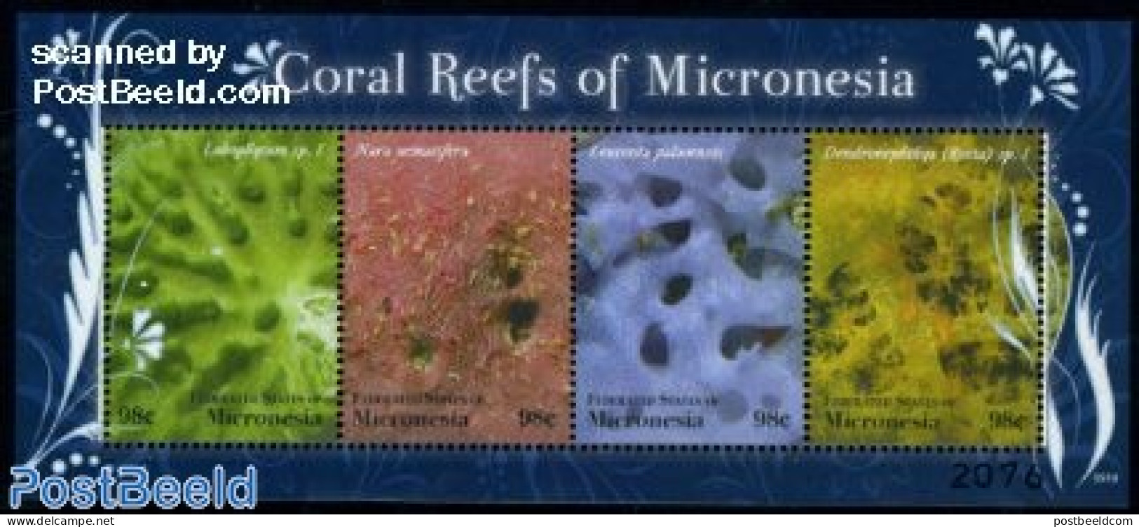 Micronesia 2009 Coral Reefs 4v M/s, Mint NH, Nature - Micronesië