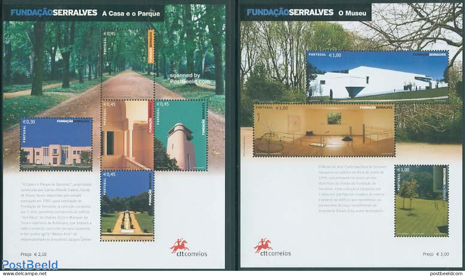 Portugal 2005 Serralves Foundation 2 S/s, Mint NH, Art - Modern Architecture - Museums - Ongebruikt