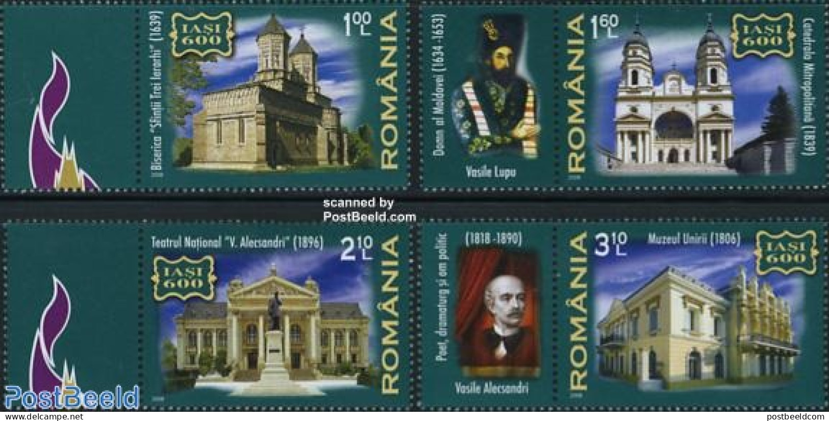 Romania 2008 Iasi 4v, Mint NH, Architecture - Unused Stamps