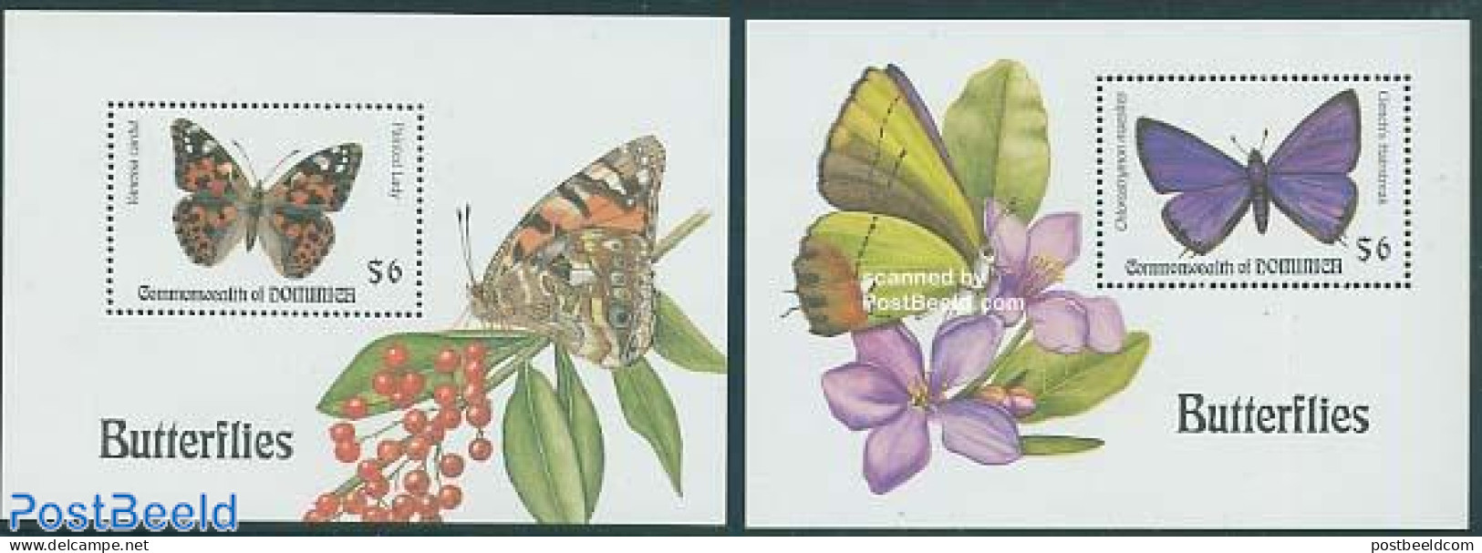 Dominica 1994 Butterflies 2 S/s, Mint NH, Nature - Butterflies - Dominicaine (République)