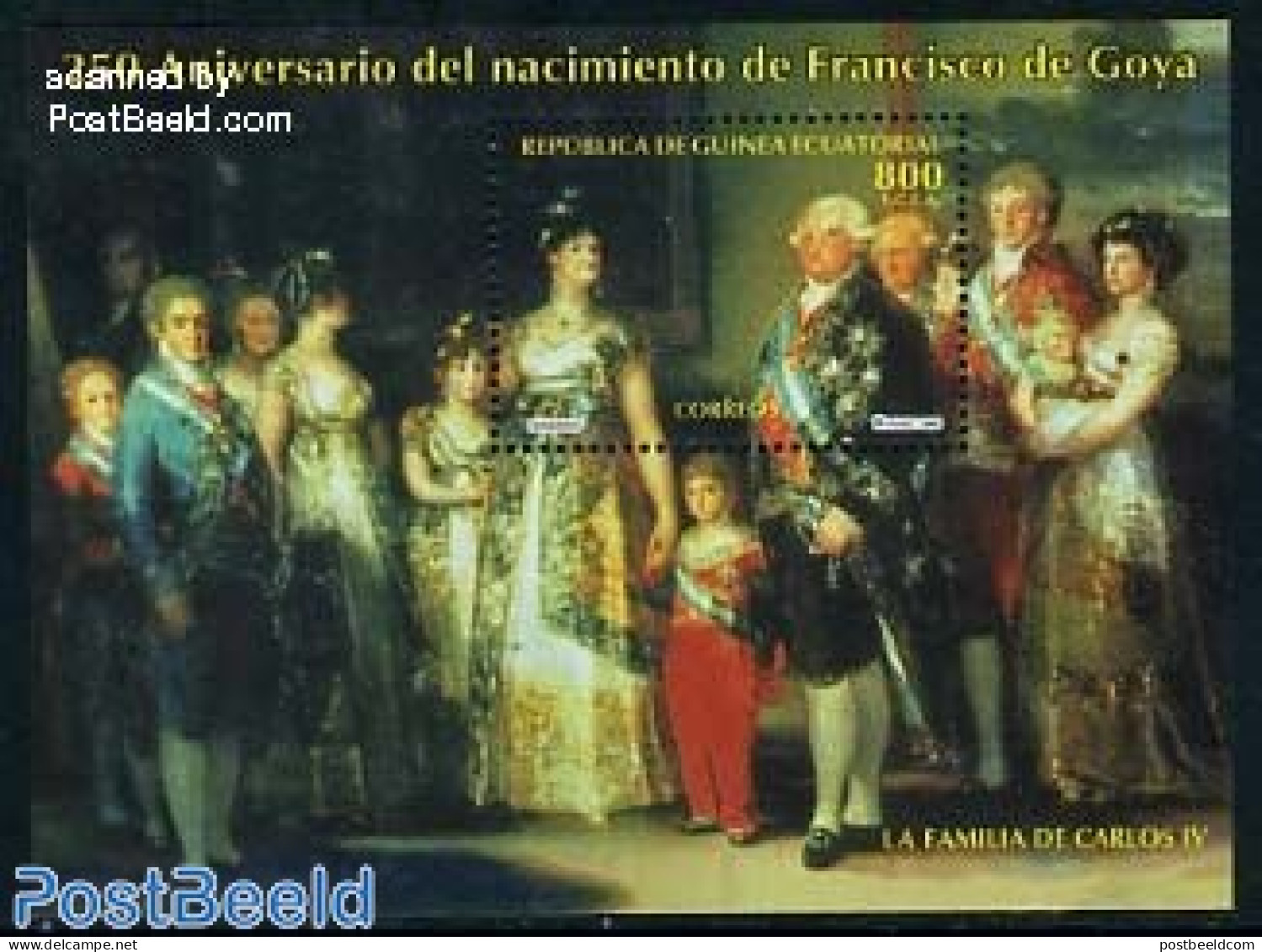 Equatorial Guinea 1996 Carl IV, Goya Painting S/s, Mint NH, Art - Paintings - Equatorial Guinea