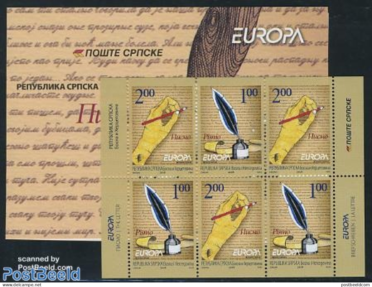 Bosnia Herzegovina - Serbian Adm. 2008 Europa, The Letter Booklet, Mint NH, History - Europa (cept) - Stamp Booklets - Unclassified