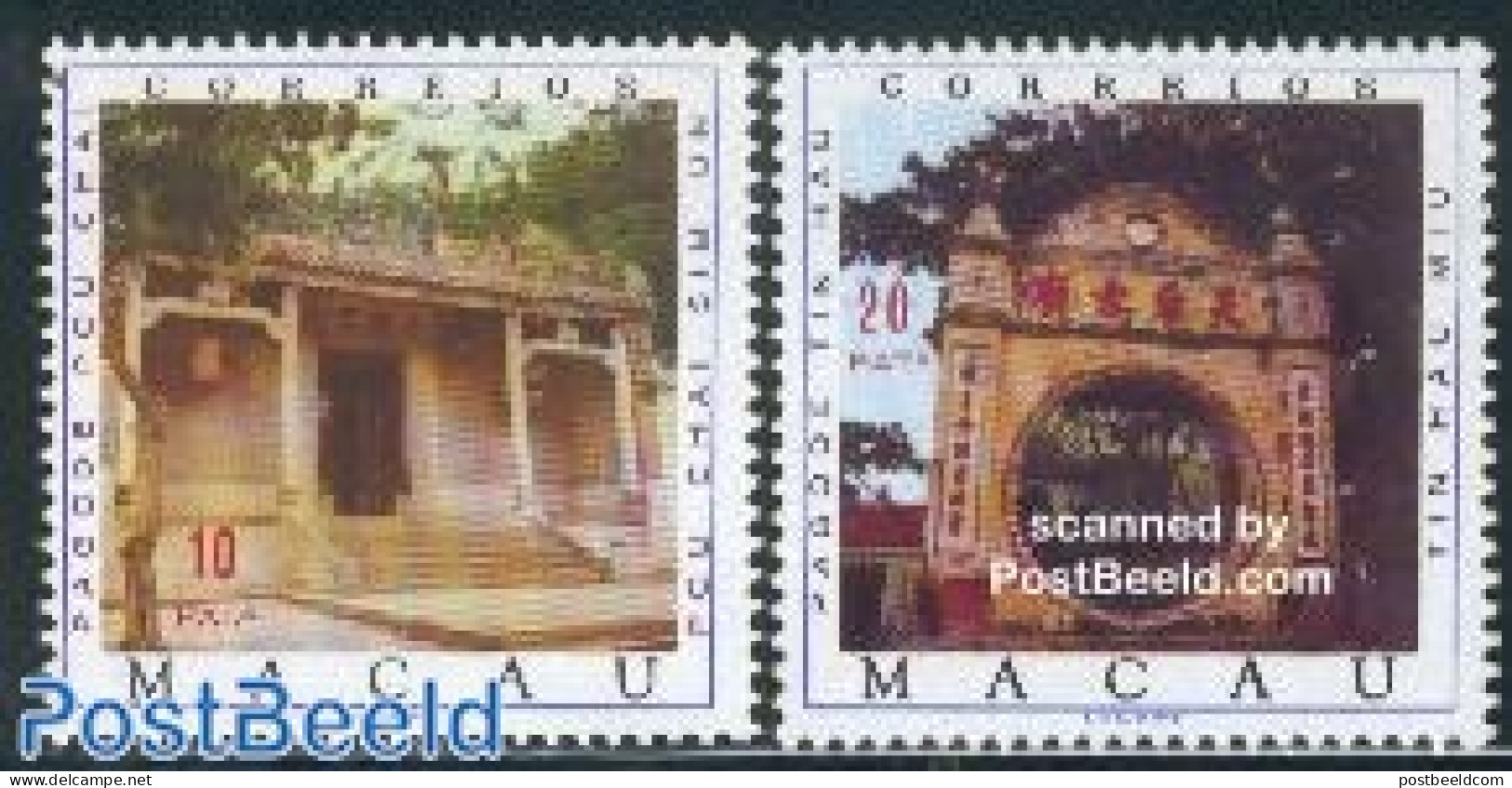 Macao 1976 Temples, Pagode 2v, Mint NH, Religion - Religion - Ungebraucht