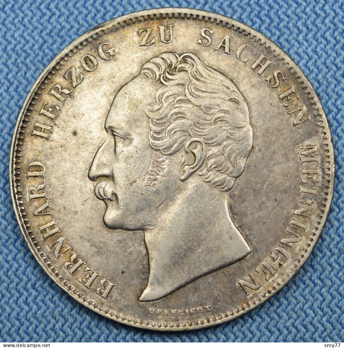 Sachsen Meiningen • 1 Gulden 1843 • R • Vzgl  / AU / SUP • Bernhard II • Saxe-Meiningen • [24-742] - Other & Unclassified