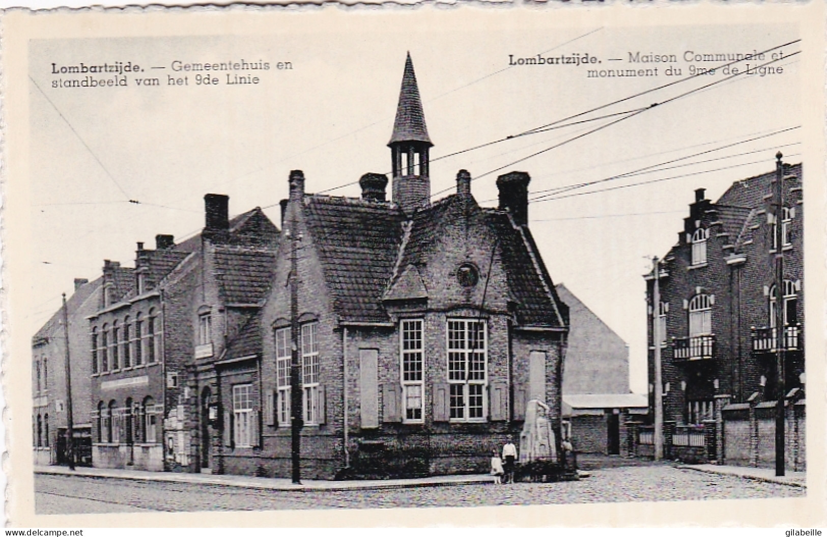 Middelkerke - LOMBARTZIJDE - Gemeentehuis En Standbeeld Van Het 9de Linie - Middelkerke