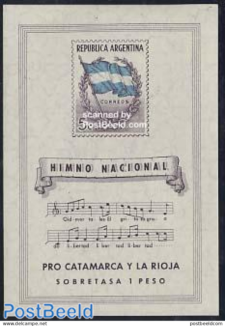 Argentina 1944 Provinces S/s, Mint NH, History - Performance Art - Flags - Music - Unused Stamps