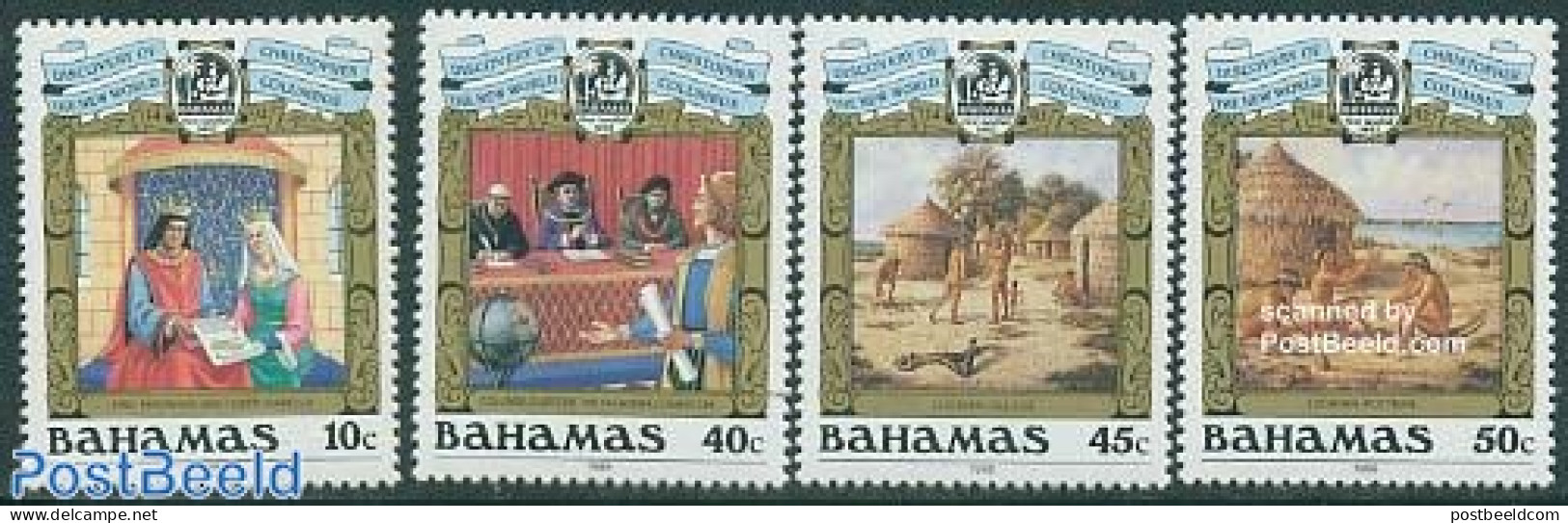Bahamas 1988 Discovery Of America 4v, Mint NH, History - Explorers - Kings & Queens (Royalty) - Explorers