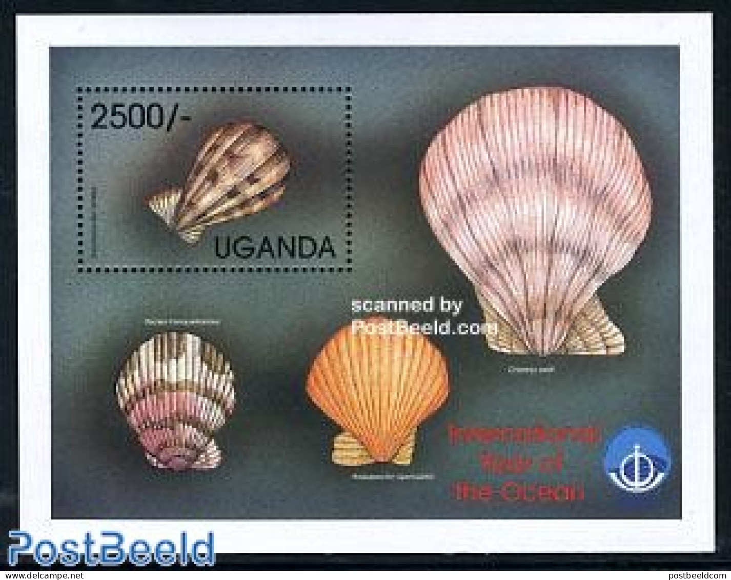Uganda 1999 Int. Ocean Year S/s, Mint NH, Nature - Shells & Crustaceans - Vie Marine