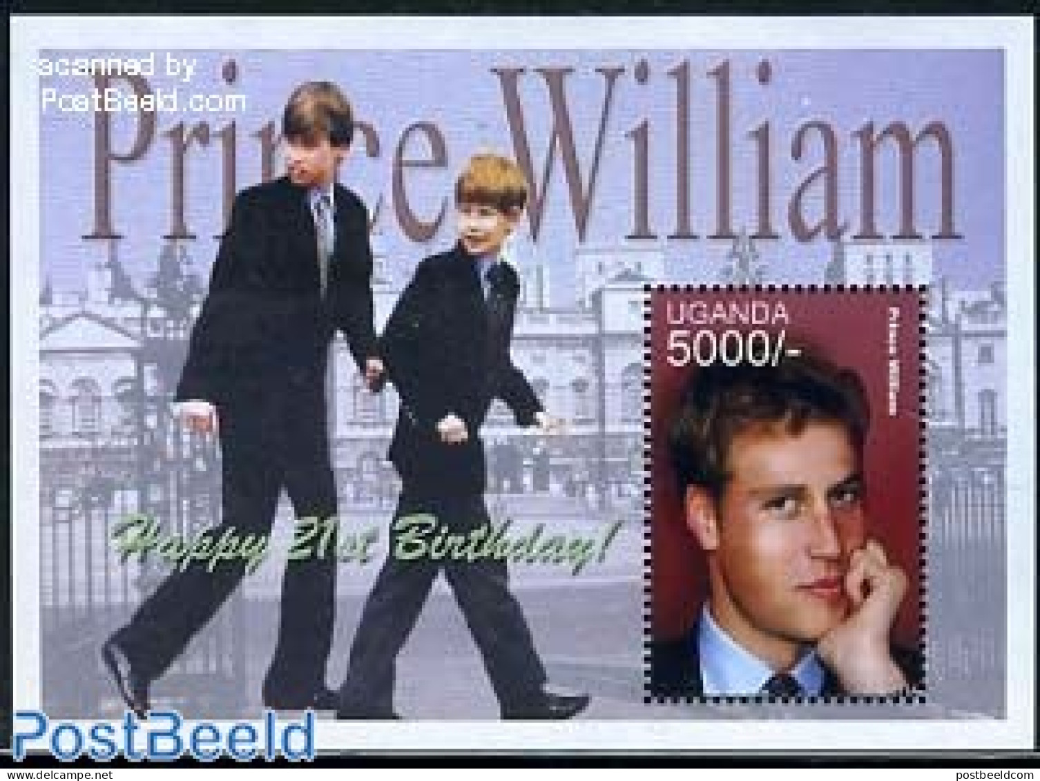 Uganda 2003 Prince William S/s, Mint NH, History - Kings & Queens (Royalty) - Familles Royales