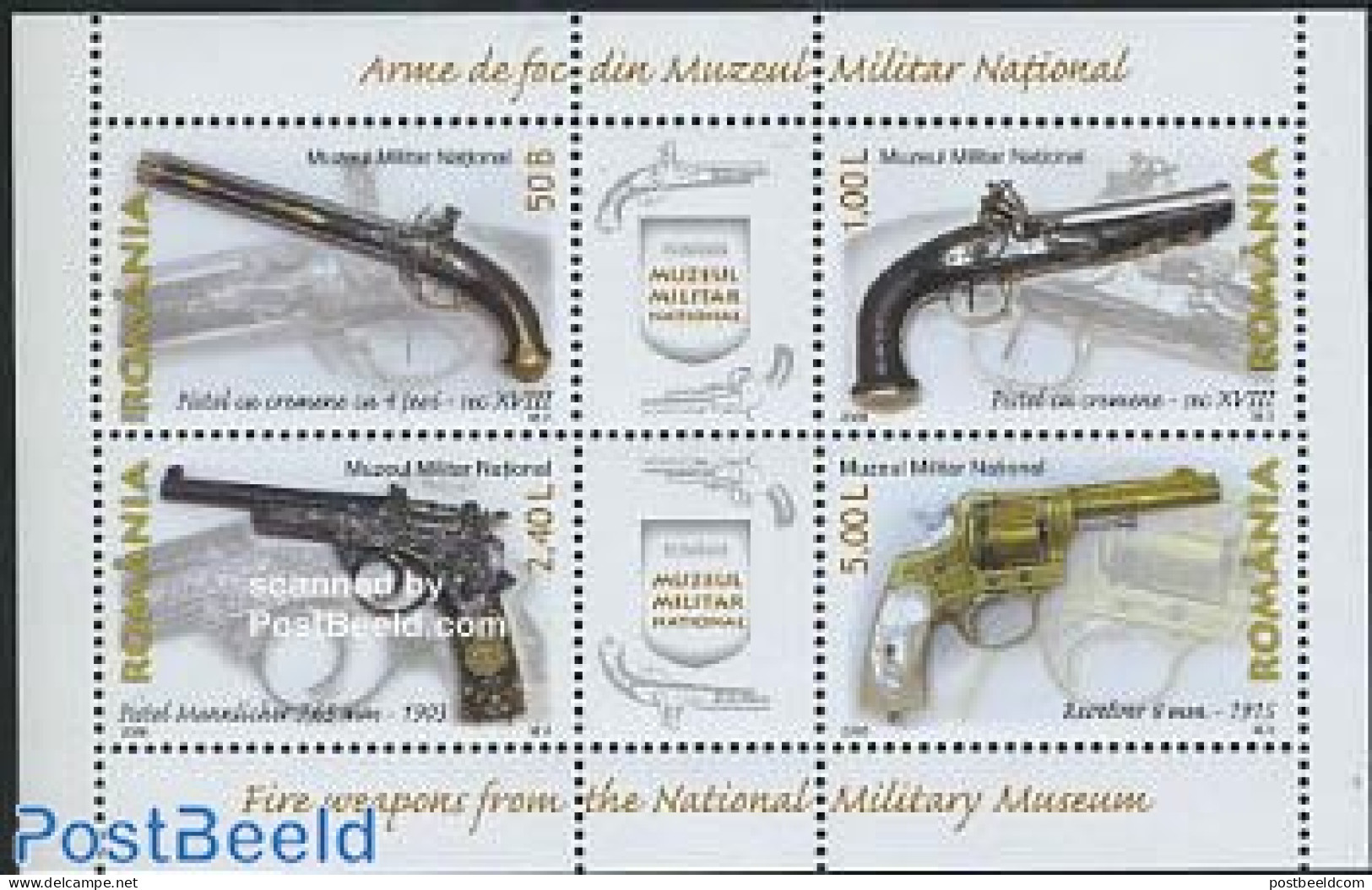 Romania 2008 Military Museum S/s, Mint NH, Various - Weapons - Art - Museums - Nuovi