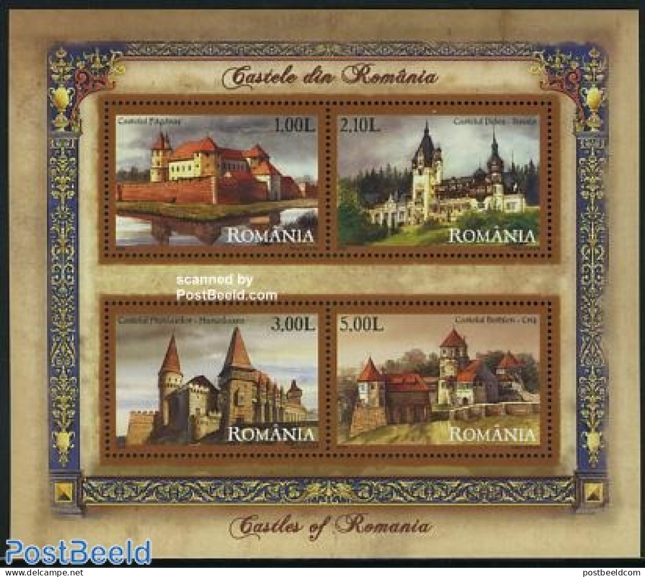 Romania 2008 Castles 4v M/s, Mint NH, Art - Castles & Fortifications - Ongebruikt