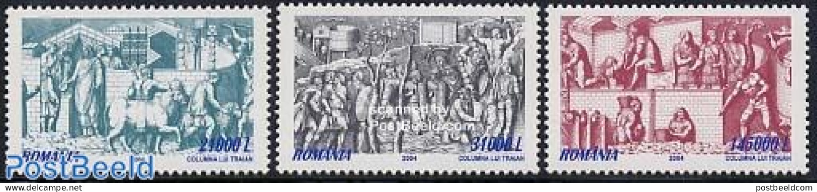 Romania 2004 Columna Trajana 3v, Mint NH, Nature - Horses - Art - Sculpture - Unused Stamps