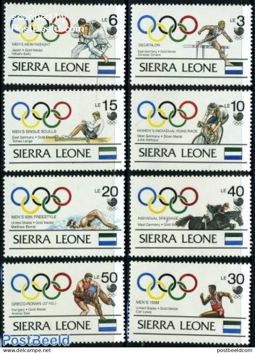Sierra Leone 1989 Olympic Winners 8v, Mint NH, Sport - Athletics - Olympic Games - Athlétisme