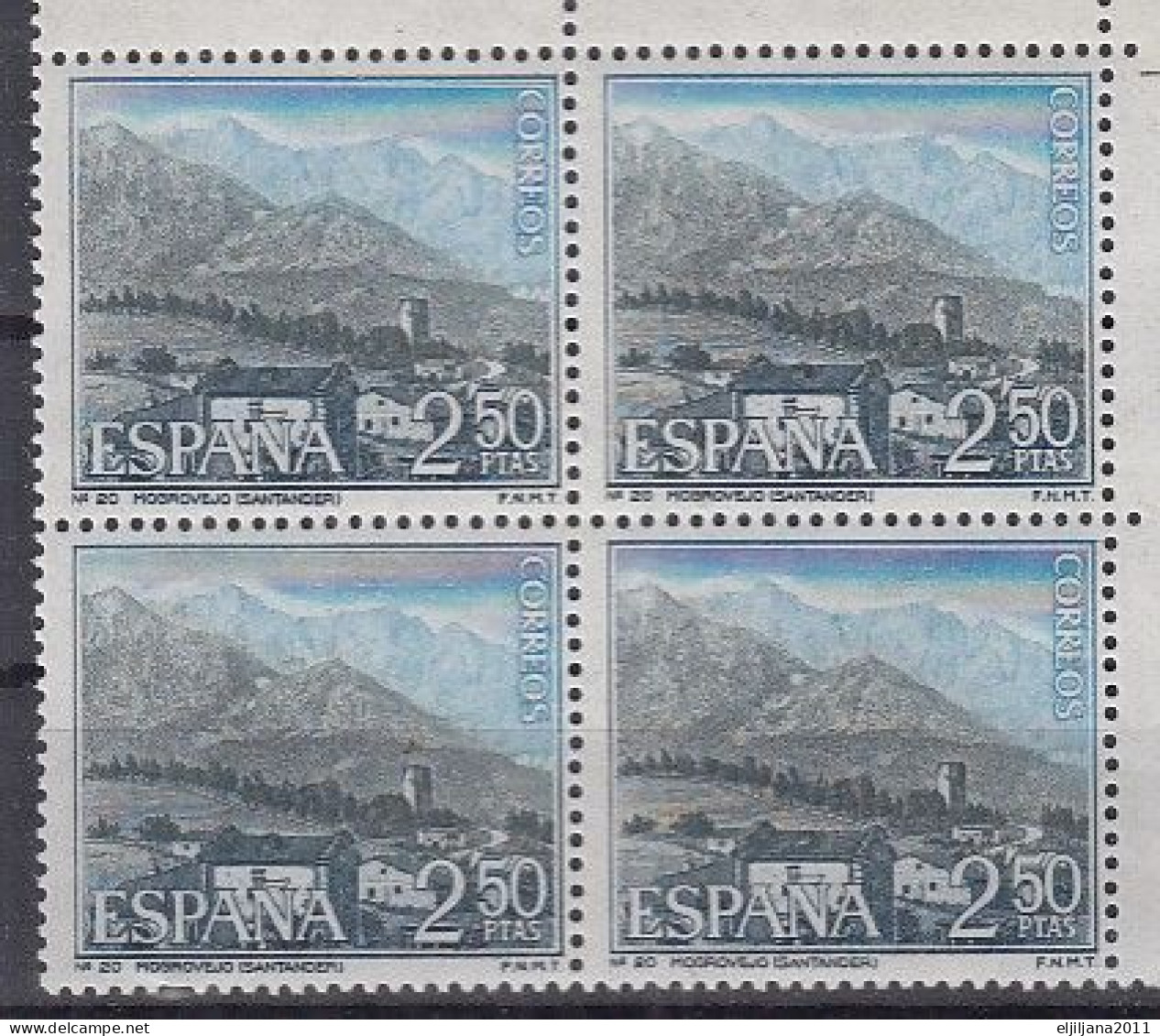 ⁕ SPAIN / ESPANA 1965 ⁕ Mogrovejo - Santander Mi.1589 ⁕ MNH Block Of 4 - Unused Stamps