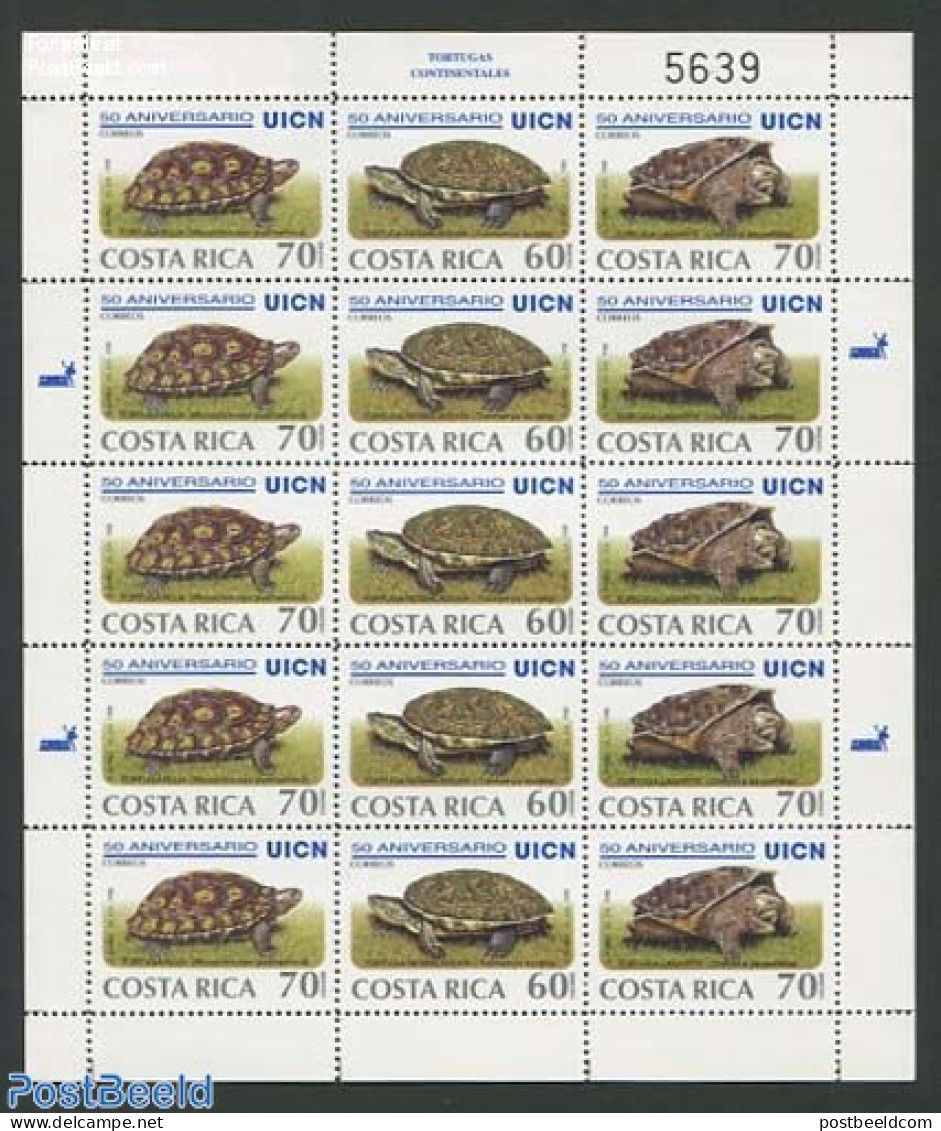Costa Rica 1998 Turtles M/s (with 5 Sets), Mint NH, Nature - Reptiles - Turtles - Costa Rica
