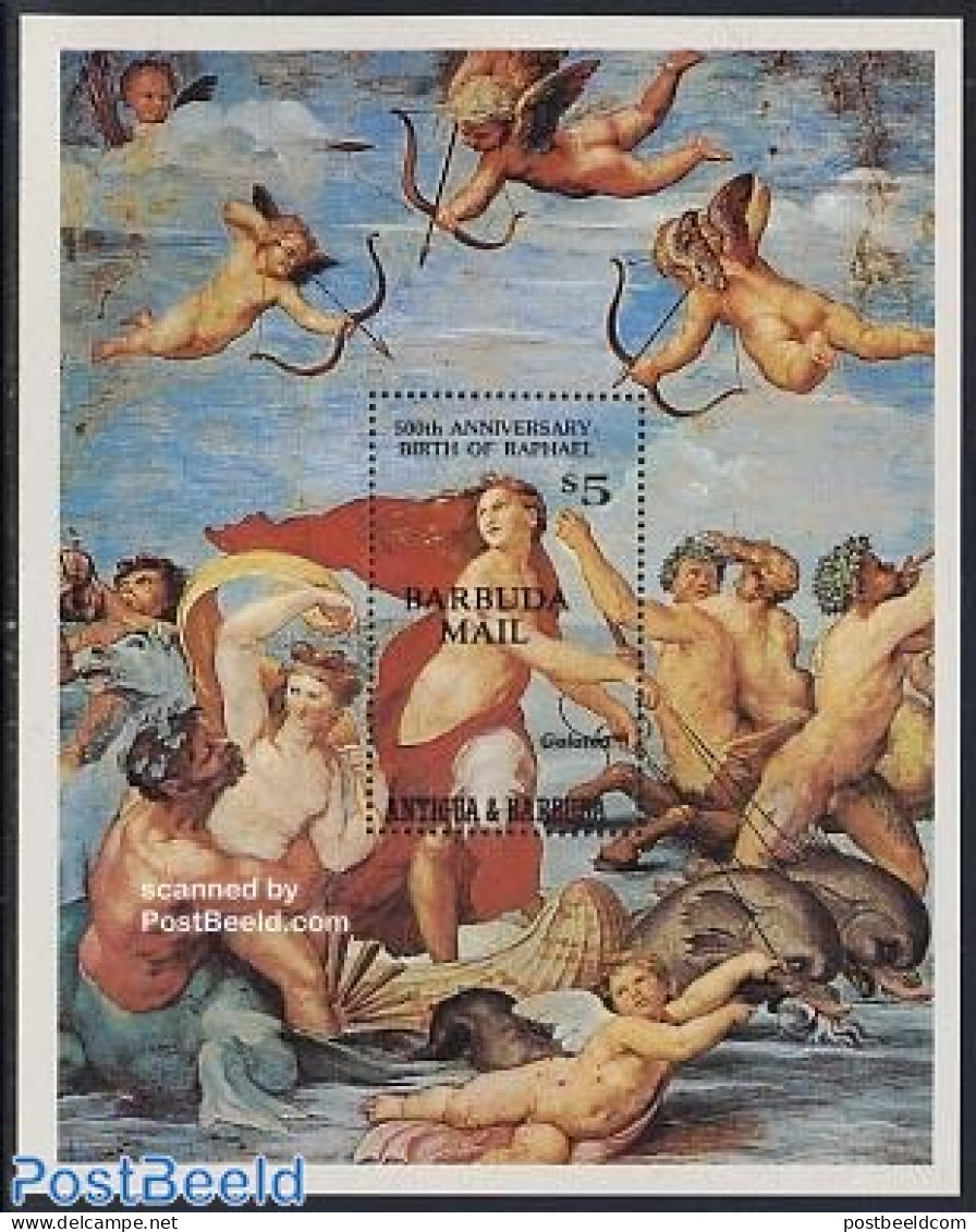 Barbuda 1983 Raphael S/s, Mint NH, Art - Paintings - Raphael - Barbuda (...-1981)