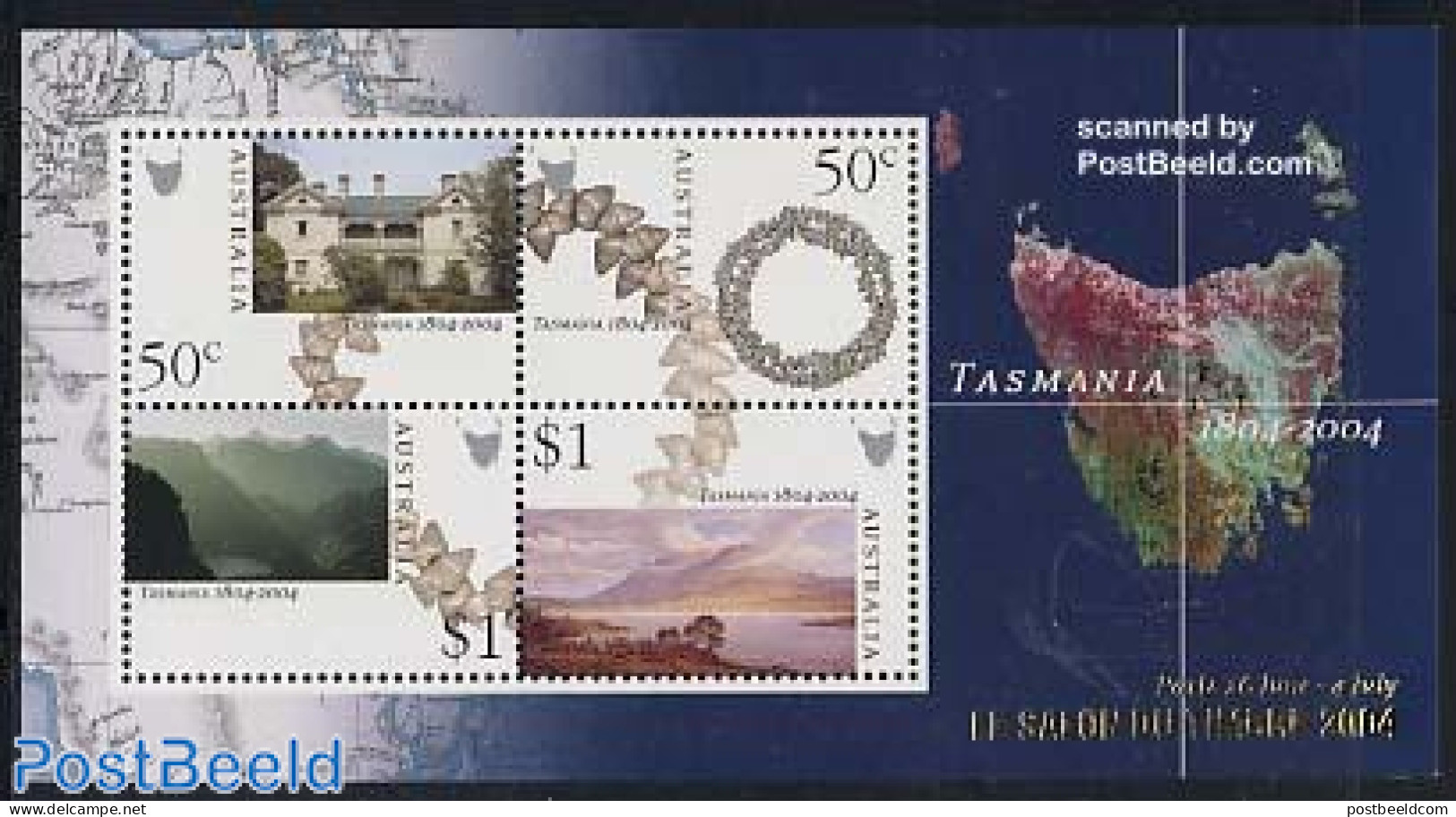 Australia 2004 Salon Du Timbre Paris S/s, Mint NH, Nature - Shells & Crustaceans - Philately - Ongebruikt