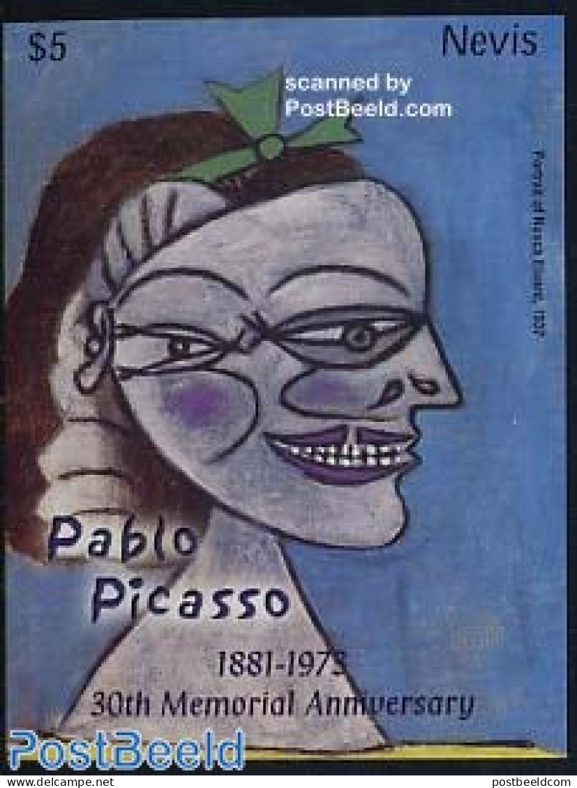 Nevis 2004 Picasso, Nush Eluard S/s, Mint NH, Art - Modern Art (1850-present) - Pablo Picasso - St.Kitts Und Nevis ( 1983-...)