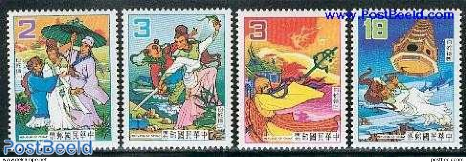 Taiwan 1983 Fairy Tales 4v, Mint NH, Art - Fairytales - Märchen, Sagen & Legenden