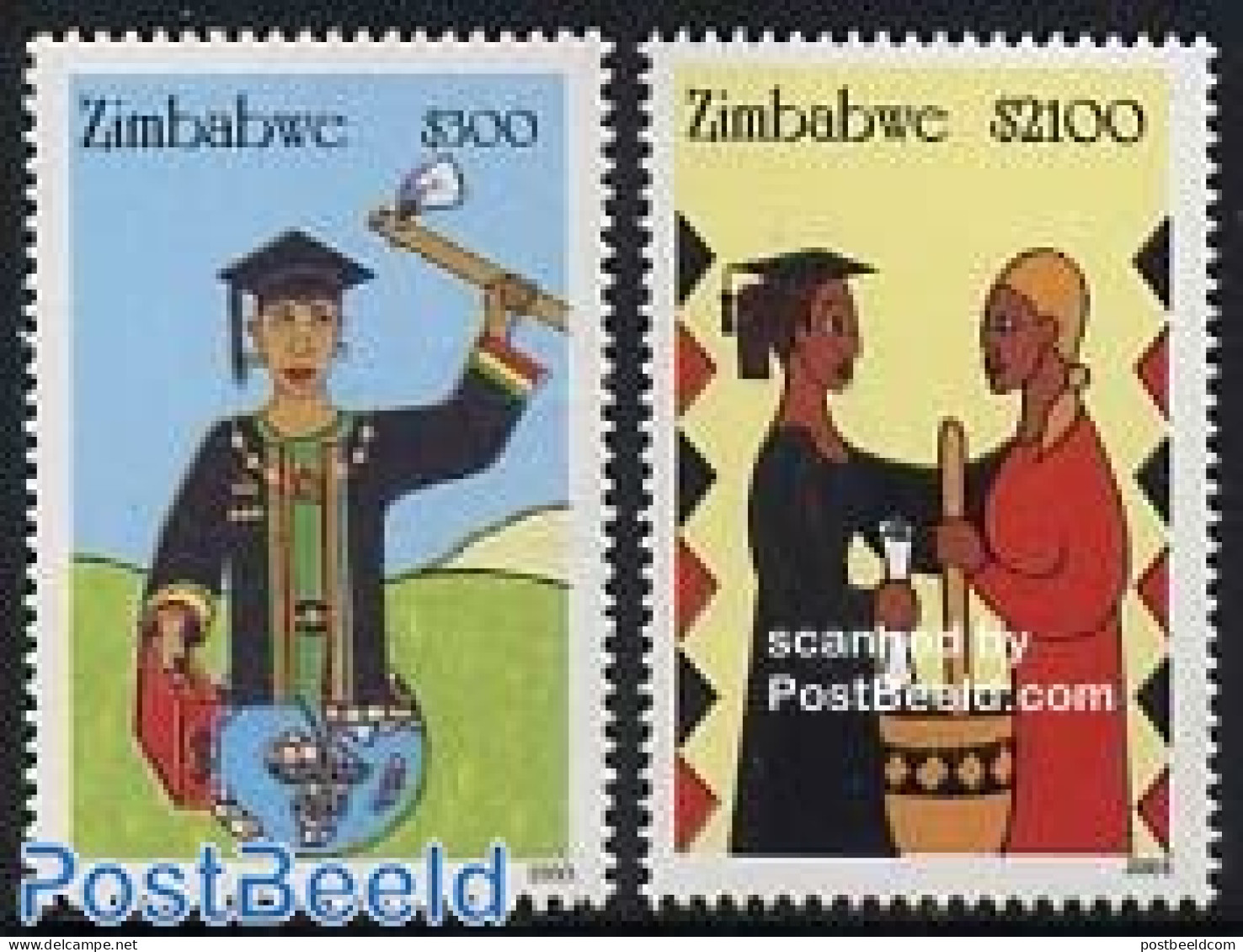 Zimbabwe 2004 Woman Rights 2v, Mint NH, Health - History - Food & Drink - Women - Food