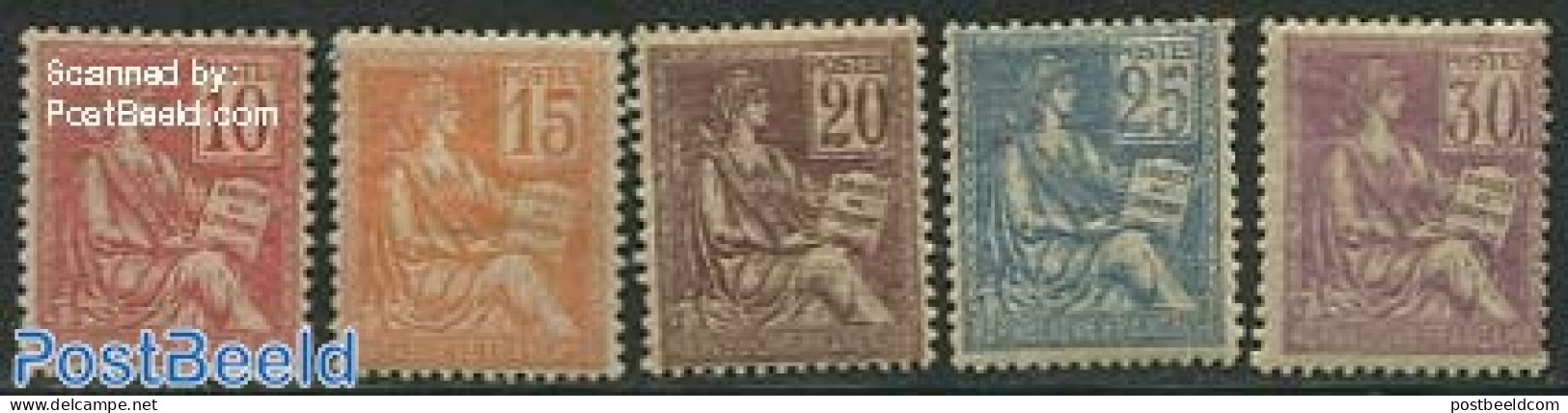 France 1900 Definitives 5v, Mint NH - Ongebruikt