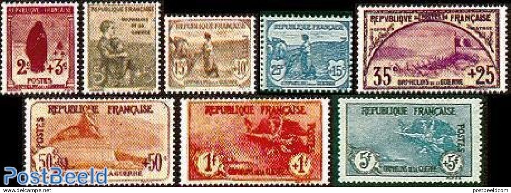 France 1917 War Widows 8v, Unused (hinged), History - World War I - Unused Stamps