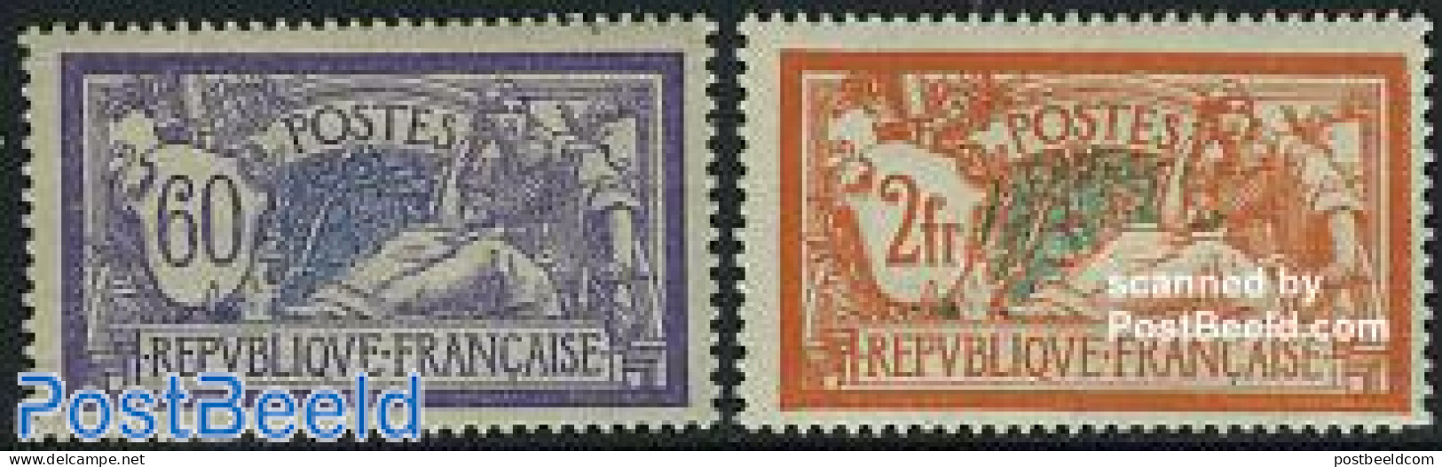 France 1920 Definitives 2v, Mint NH - Ungebraucht