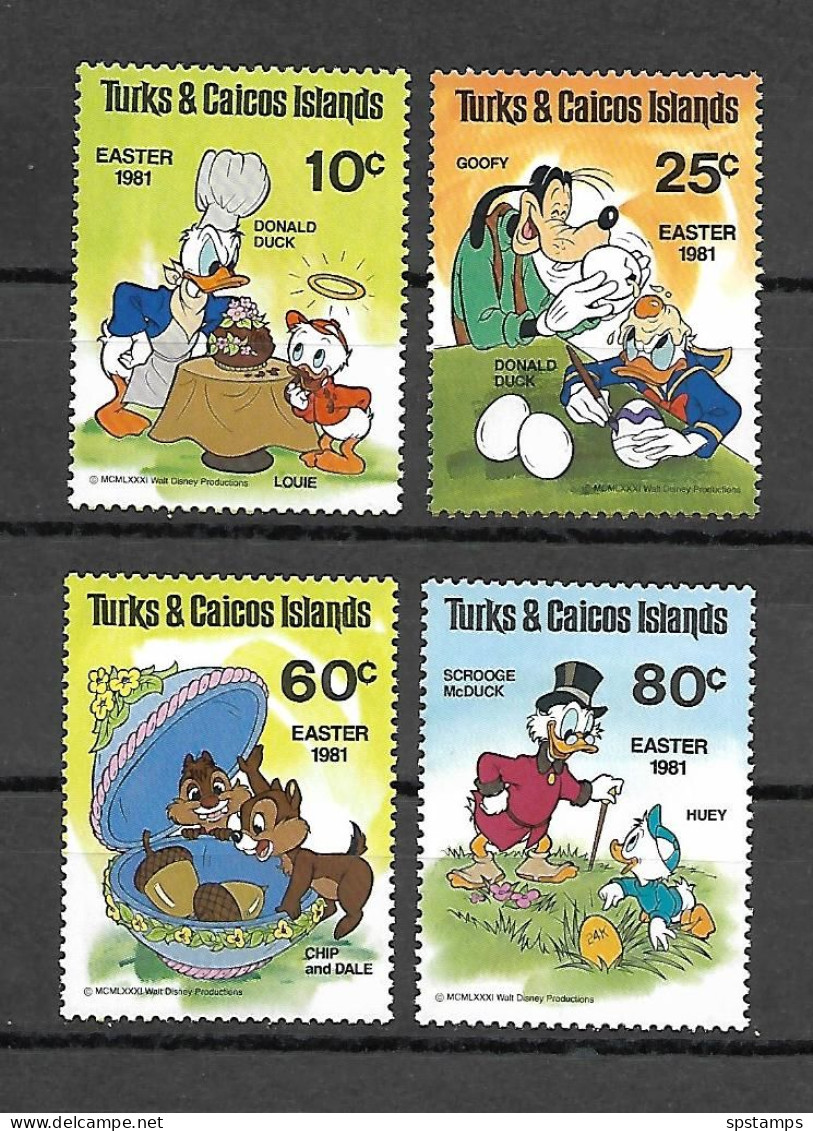 Disney Set Turks & Caicos 1981 Easter MNH - Disney