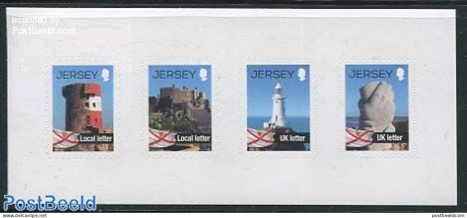 Jersey 2012 Island Views 4v S-a, Mint NH, Various - Lighthouses & Safety At Sea - Art - Castles & Fortifications - Scu.. - Leuchttürme
