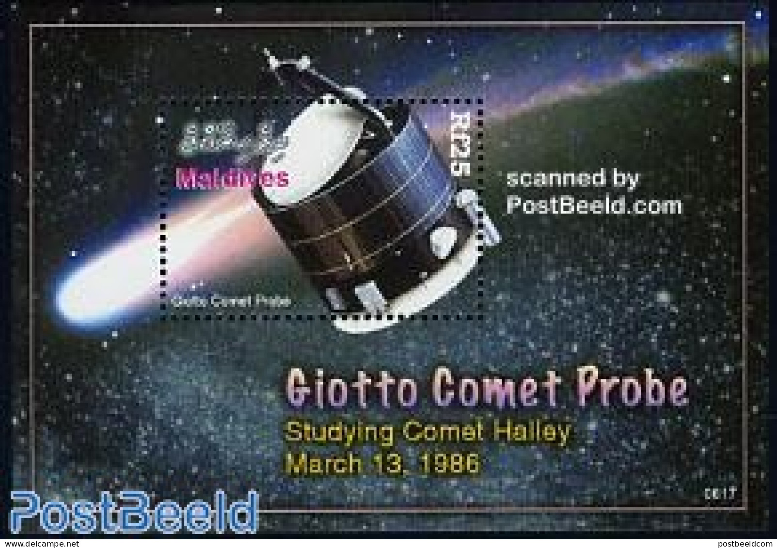 Maldives 2006 Giotto Comet Probe S/s, Mint NH, Transport - Space Exploration - Maldiven (1965-...)