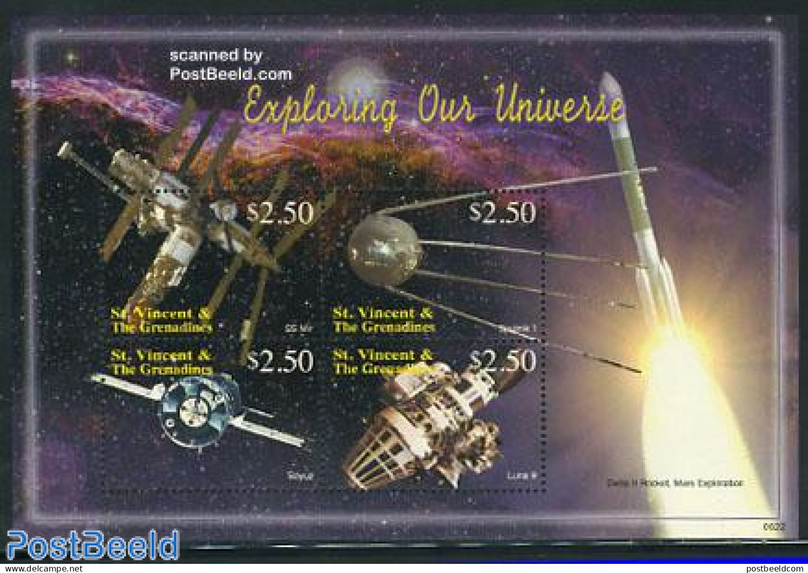 Saint Vincent 2006 Exploring Our Universe 4v M/s, Mint NH, Transport - Space Exploration - St.Vincent (1979-...)