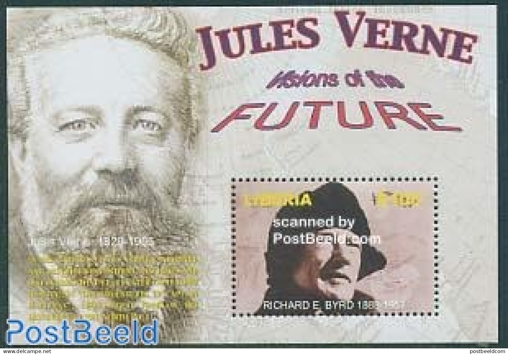 Liberia 2005 Jules Verne S/s, Mint NH, Various - Maps - Art - Authors - Jules Verne - Science Fiction - Geography