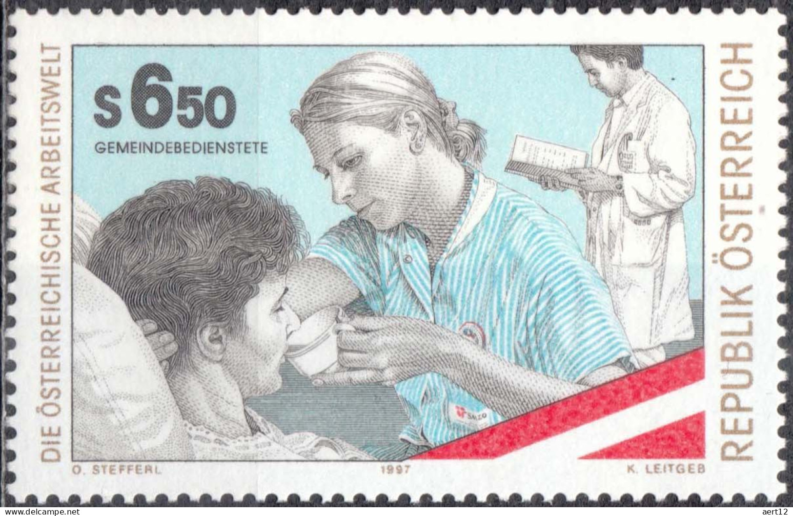 1997, Austria, Austrian World Of Work, Healthcare, Professions, MNH(**), Mi: 2233 - Unused Stamps
