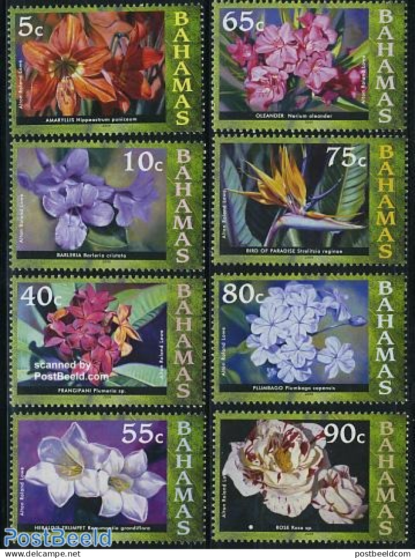 Bahamas 2008 Definitives, Flowers 8v (with Year 2008), Mint NH, Nature - Flowers & Plants - Autres & Non Classés