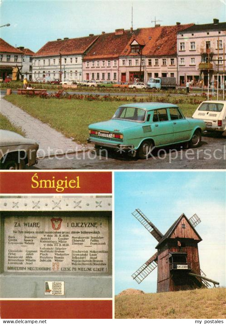 73589275 Smigiel Markt Gedenktafel Windmuehle  - Pologne