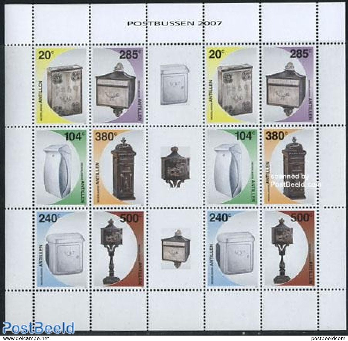 Netherlands Antilles 2007 Mailboxes M/s (with 2 Sets), Mint NH, Mail Boxes - Post - Correo Postal