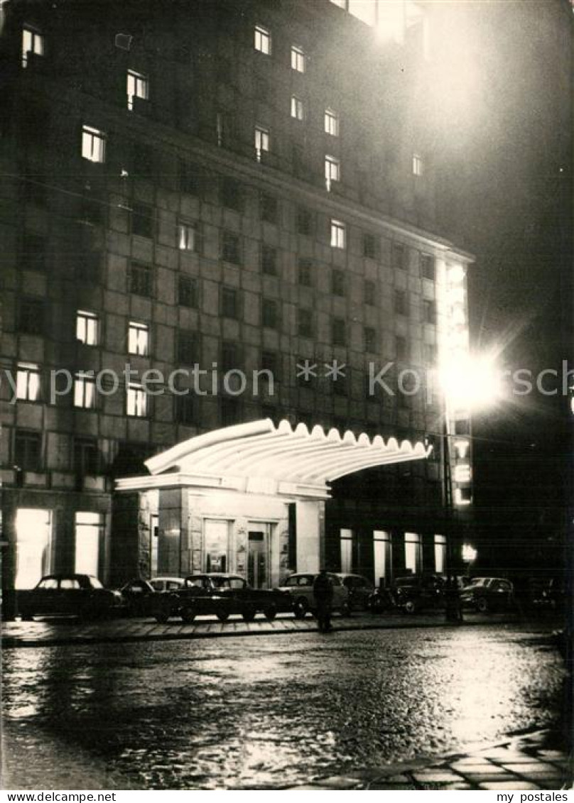 73589255 Warszawa Grand Hotel W Nocy Nachtaufnahme Warszawa - Pologne