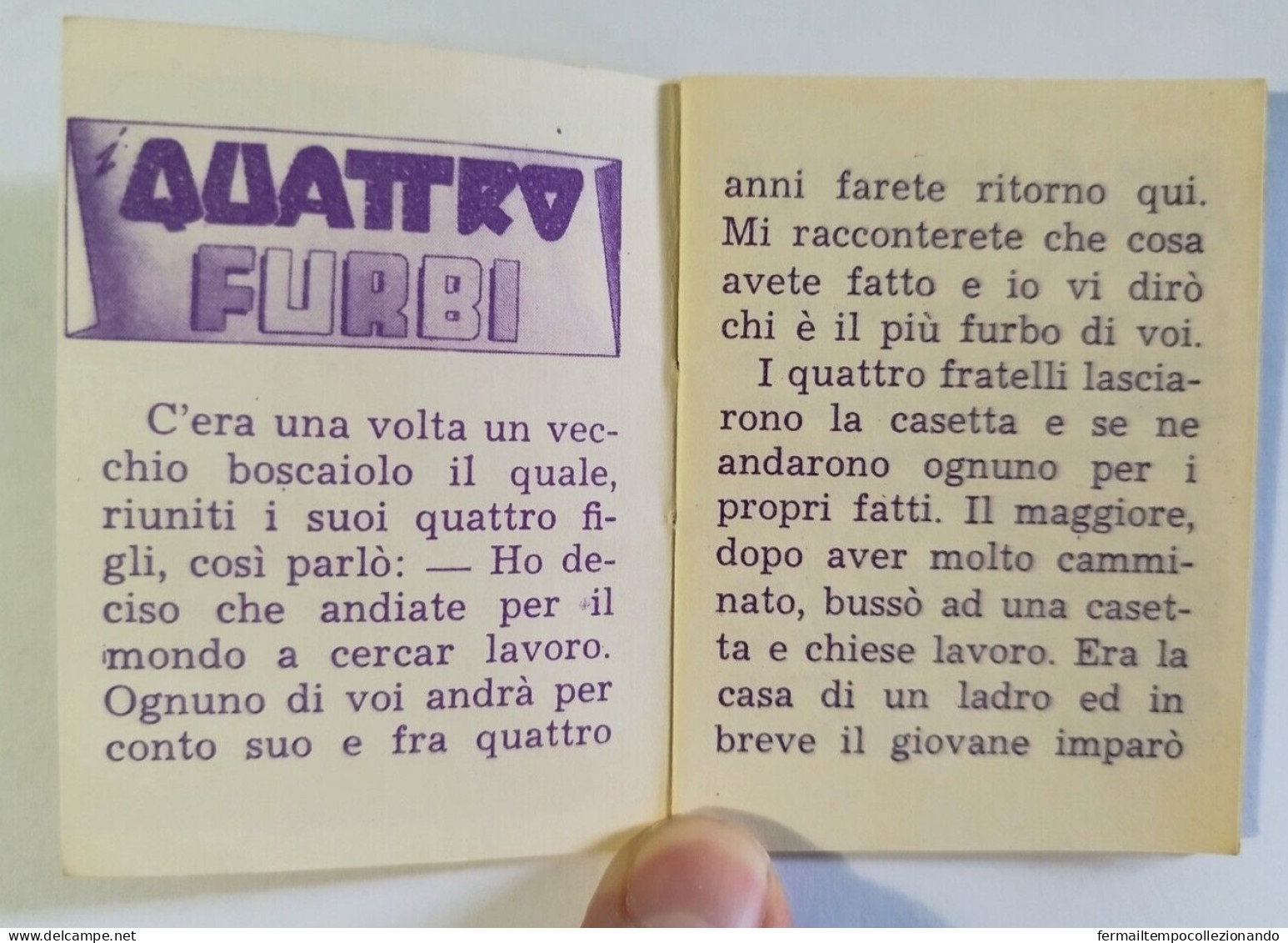 Bq37 Libretto Minifiabe Tascabili I Quattro Furbi Ed Vecchi 1952 N50 - Ohne Zuordnung
