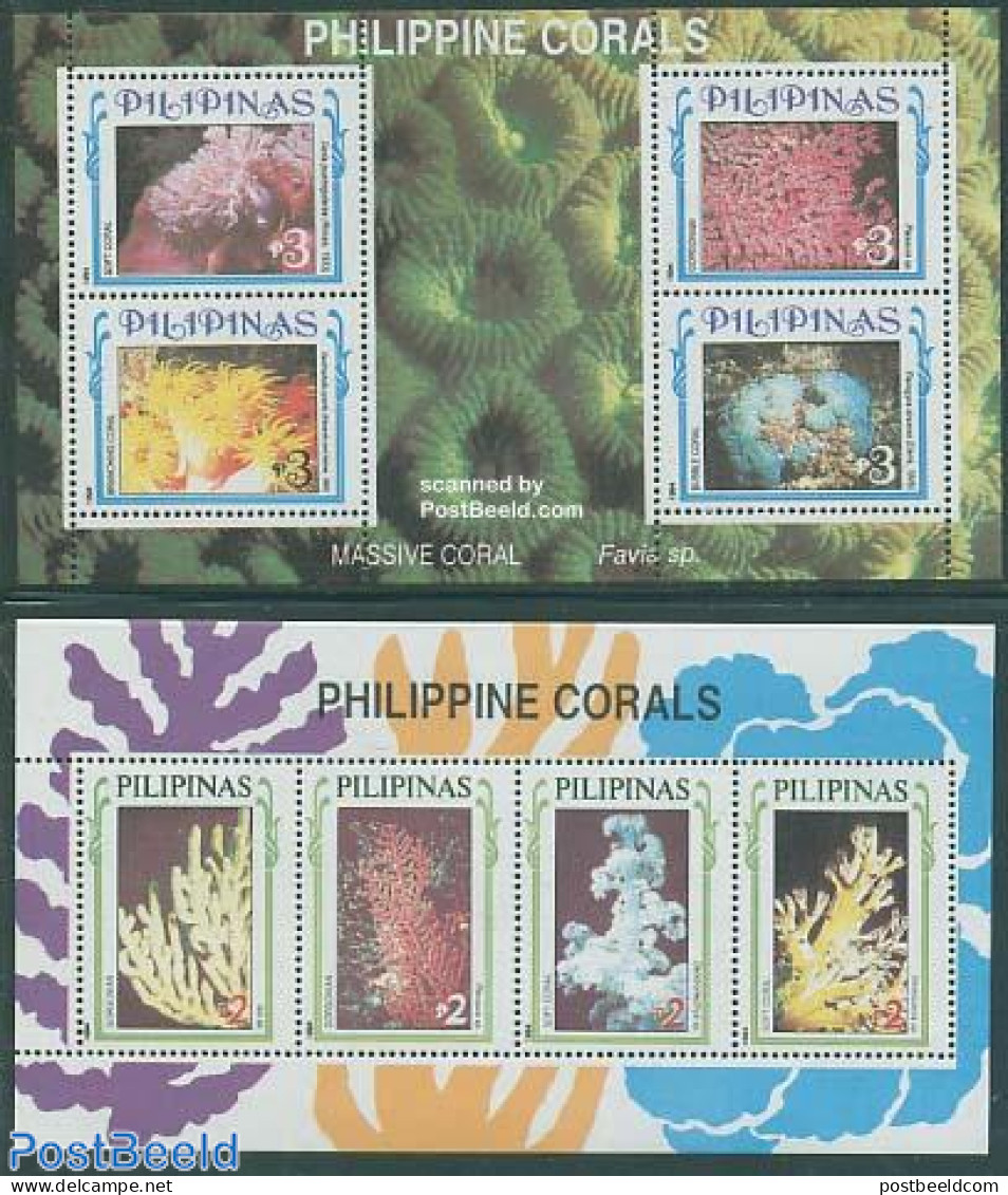 Philippines 1994 Corals 2 S/s, Mint NH, Nature - Filipinas