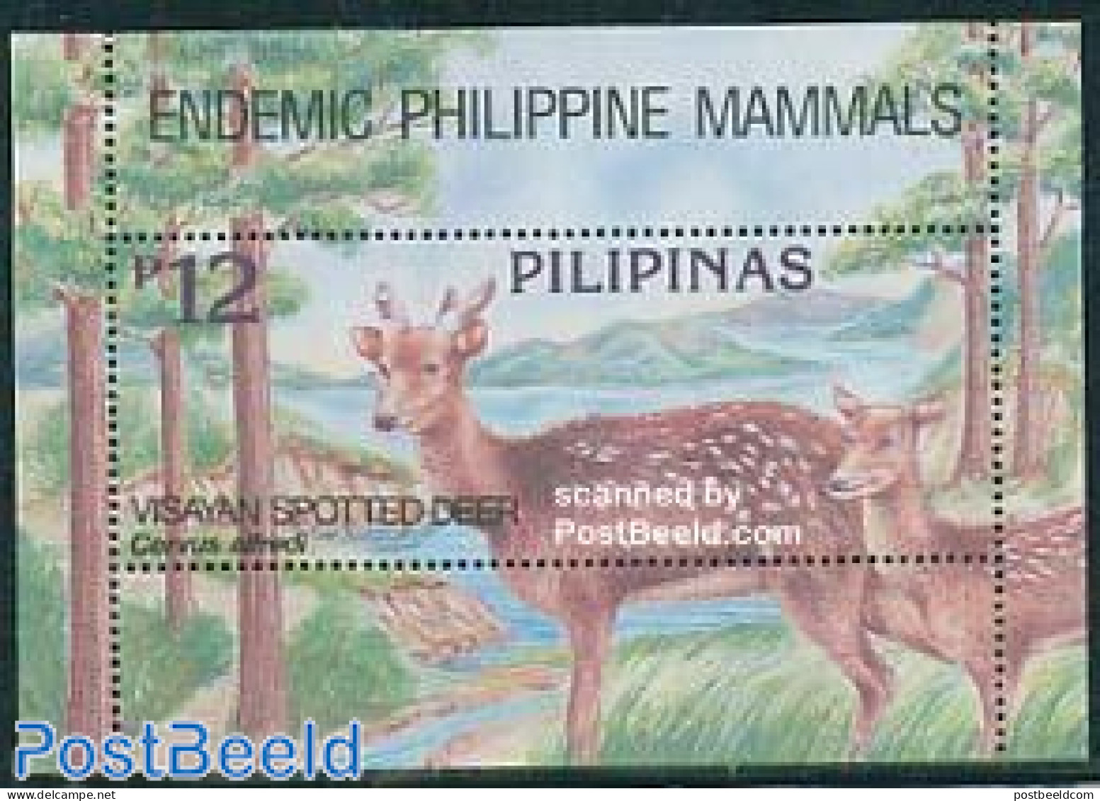 Philippines 1994 Visayan Spotted Deer S/s, Mint NH, Nature - Animals (others & Mixed) - Deer - Philippines