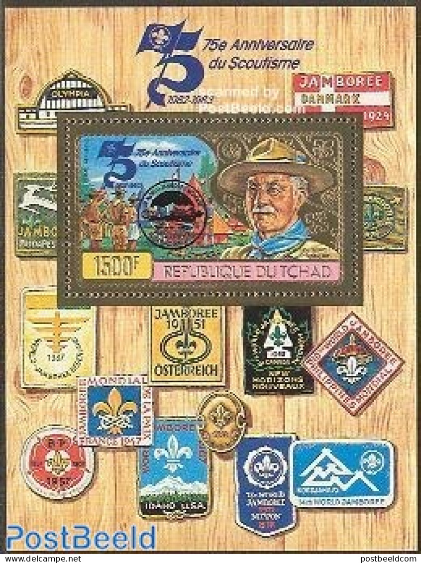 Chad 1983 World Jamboree S/s Gold, Mint NH, Sport - Scouting - Altri & Non Classificati