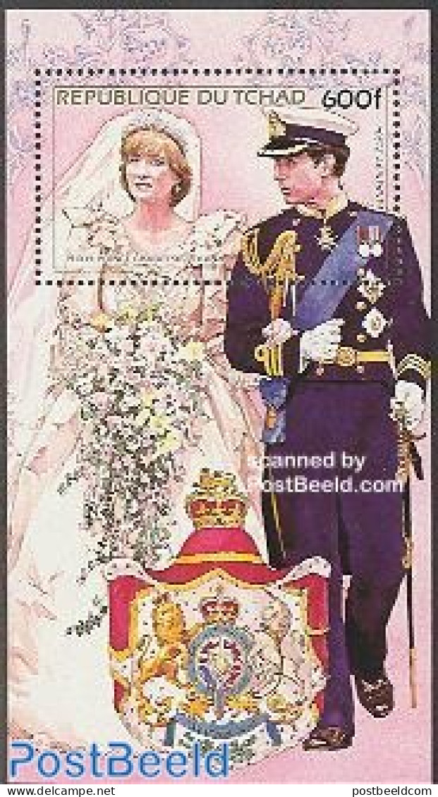 Chad 1984 Diana & Charles S/s, Mint NH, History - Charles & Diana - Kings & Queens (Royalty) - Sonstige & Ohne Zuordnung
