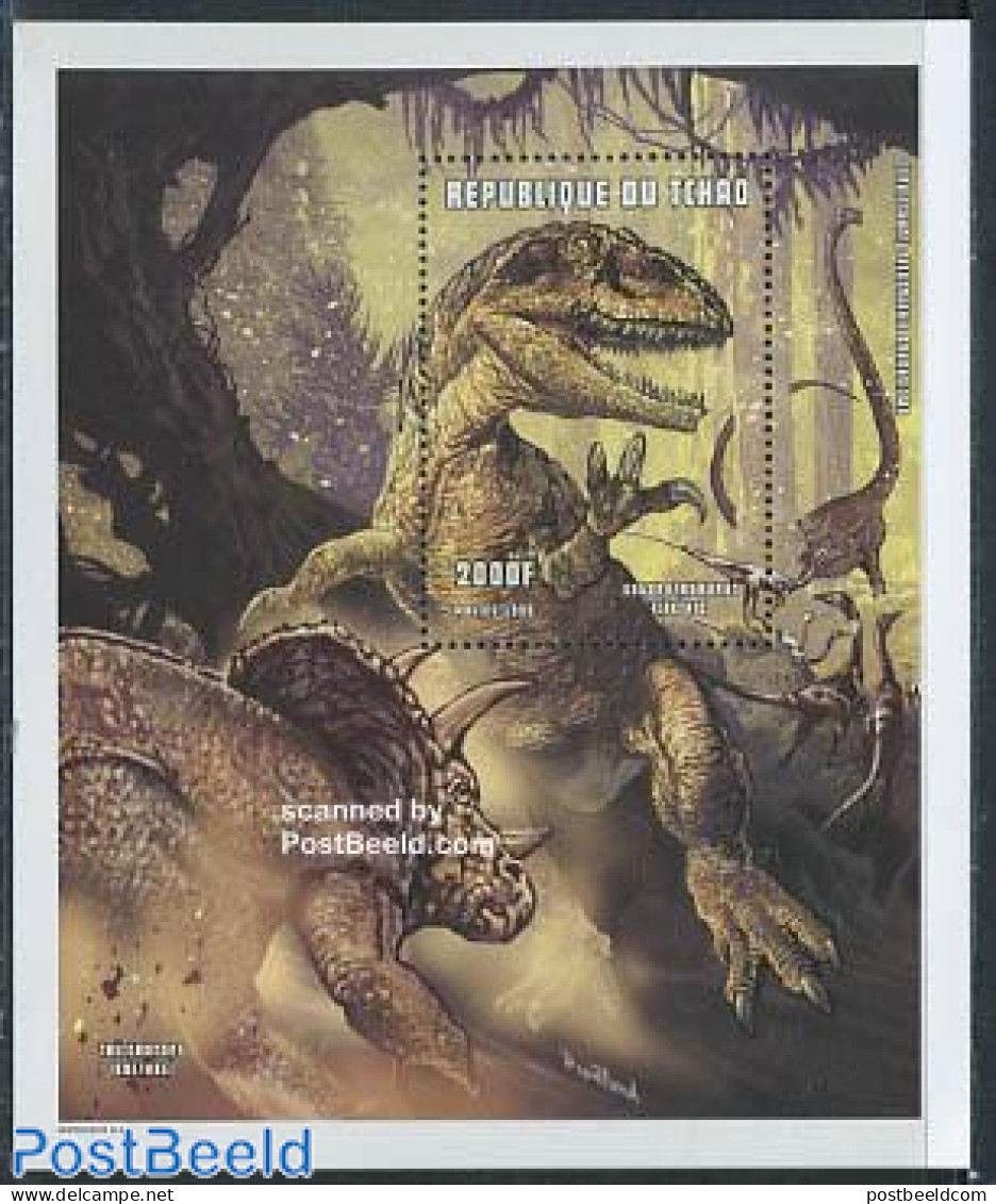 Chad 1998 Preh. Animals S/s, Mint NH, Nature - Prehistoric Animals - Andere & Zonder Classificatie