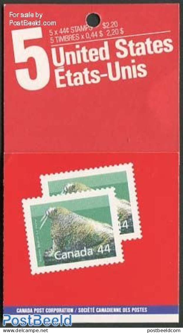 Canada 1989 Wildlife Booklet, Mint NH, Nature - Animals (others & Mixed) - Sea Mammals - Stamp Booklets - Unused Stamps