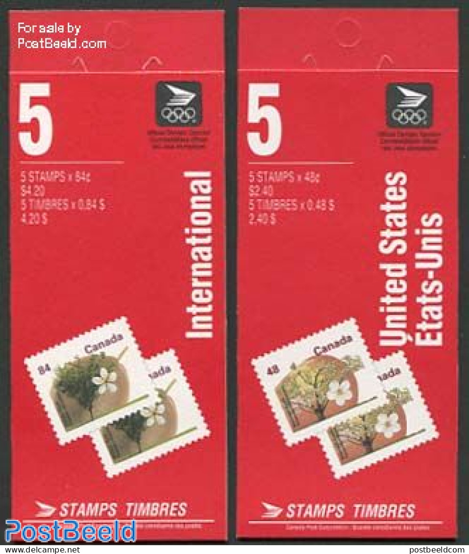 Canada 1991 Trees 2 Booklets, Mint NH, Nature - Trees & Forests - Stamp Booklets - Nuovi