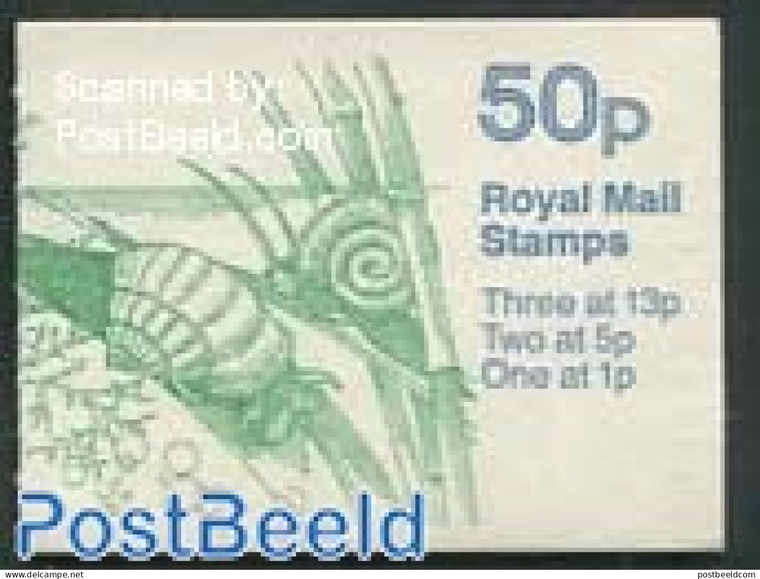 Great Britain 1987 Def. Booklet, Giant Pond And Great Ramshorn Snails, Mint NH, Nature - Shells & Crustaceans - Stamp .. - Unused Stamps