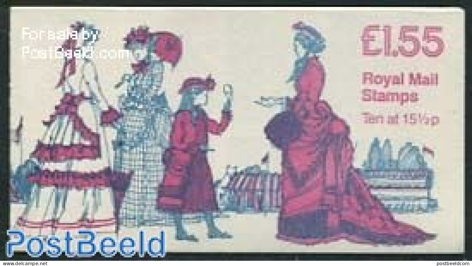 Great Britain 1982 Def. Booklet, Fashion 1860-1880, Selvedge Left, Mint NH, Stamp Booklets - Art - Fashion - Ongebruikt