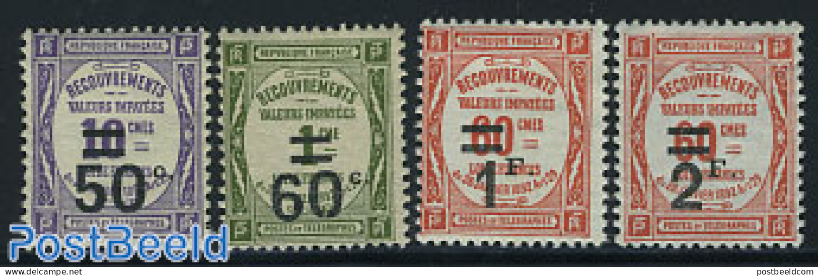 France 1926 Postage Due 4v, Unused (hinged) - Autres & Non Classés